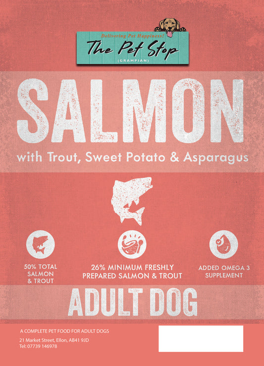 Adult Salmon, Trout, Sweet Potato & Asparagus
